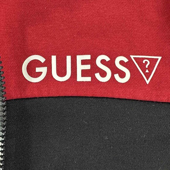 GUESS Los Angeles Red & Black Two-Tone Zip-Up Hoodie - Picture 4 of 13